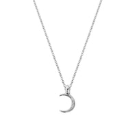 Silver Mini Crescent Moon Necklace