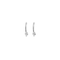 Silver Mini Cupid Hoop Earrings