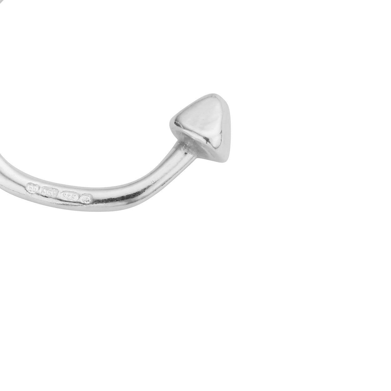 Silver Single Mini Cupid Hoop Earring