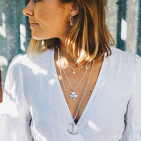 Mini Cupid Hoops With Baby North Star Charms