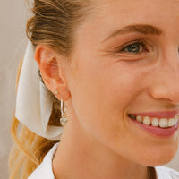 Mini Cupid Hoops with Gold Baby Heart Charms