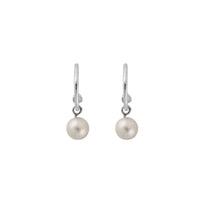 Mini Cupid Hoops With White Pearl Earring Charms