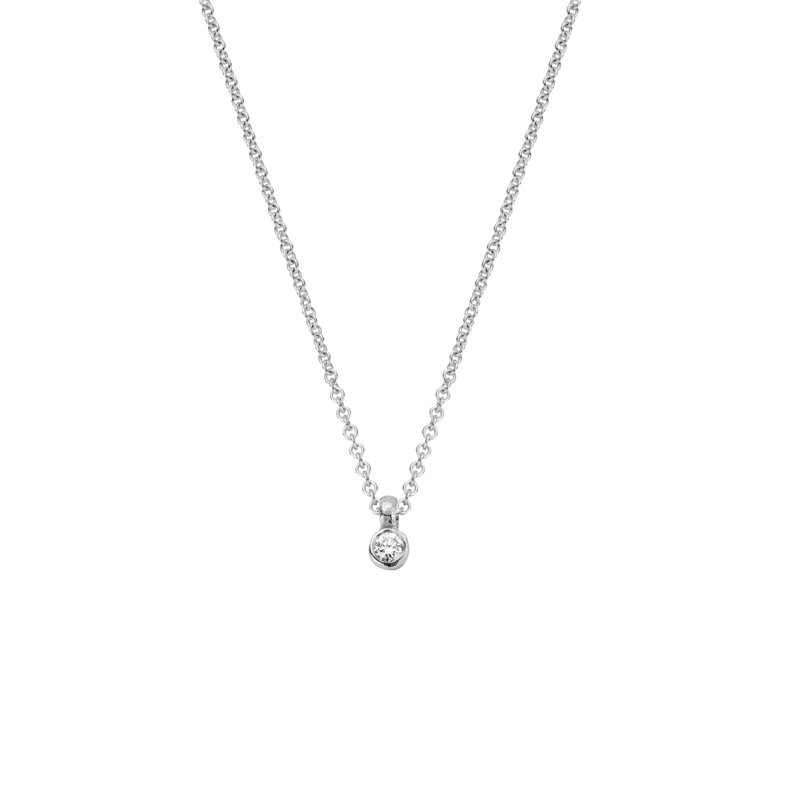 Silver Mini Diamond Necklace