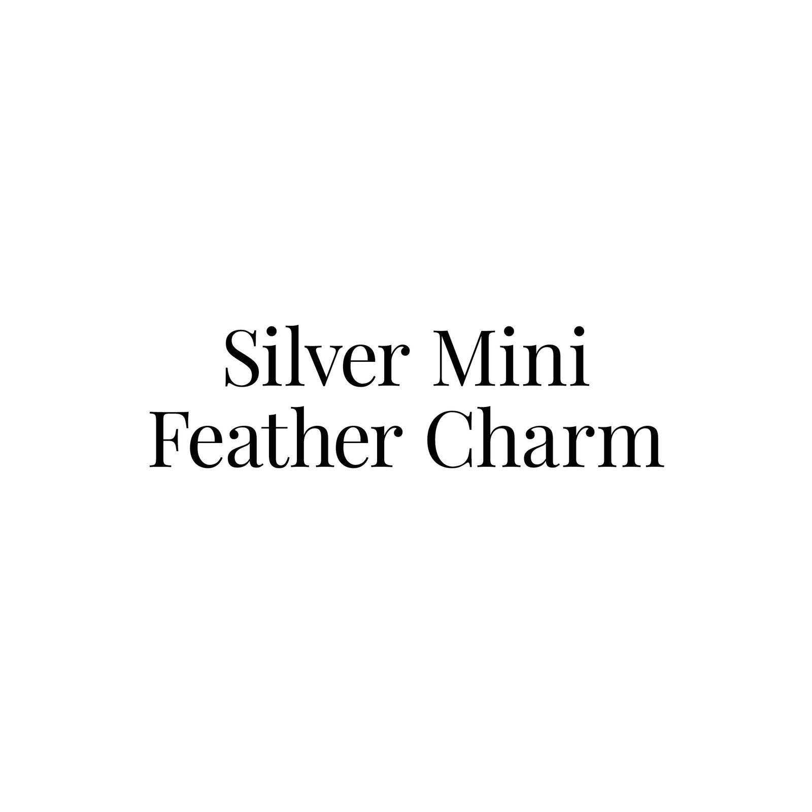 Silver Mini Feather Charm
