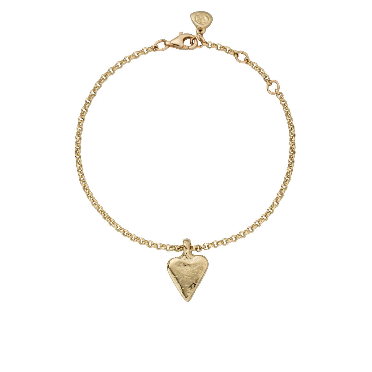 Gold Mini Heart Chain Bracelet