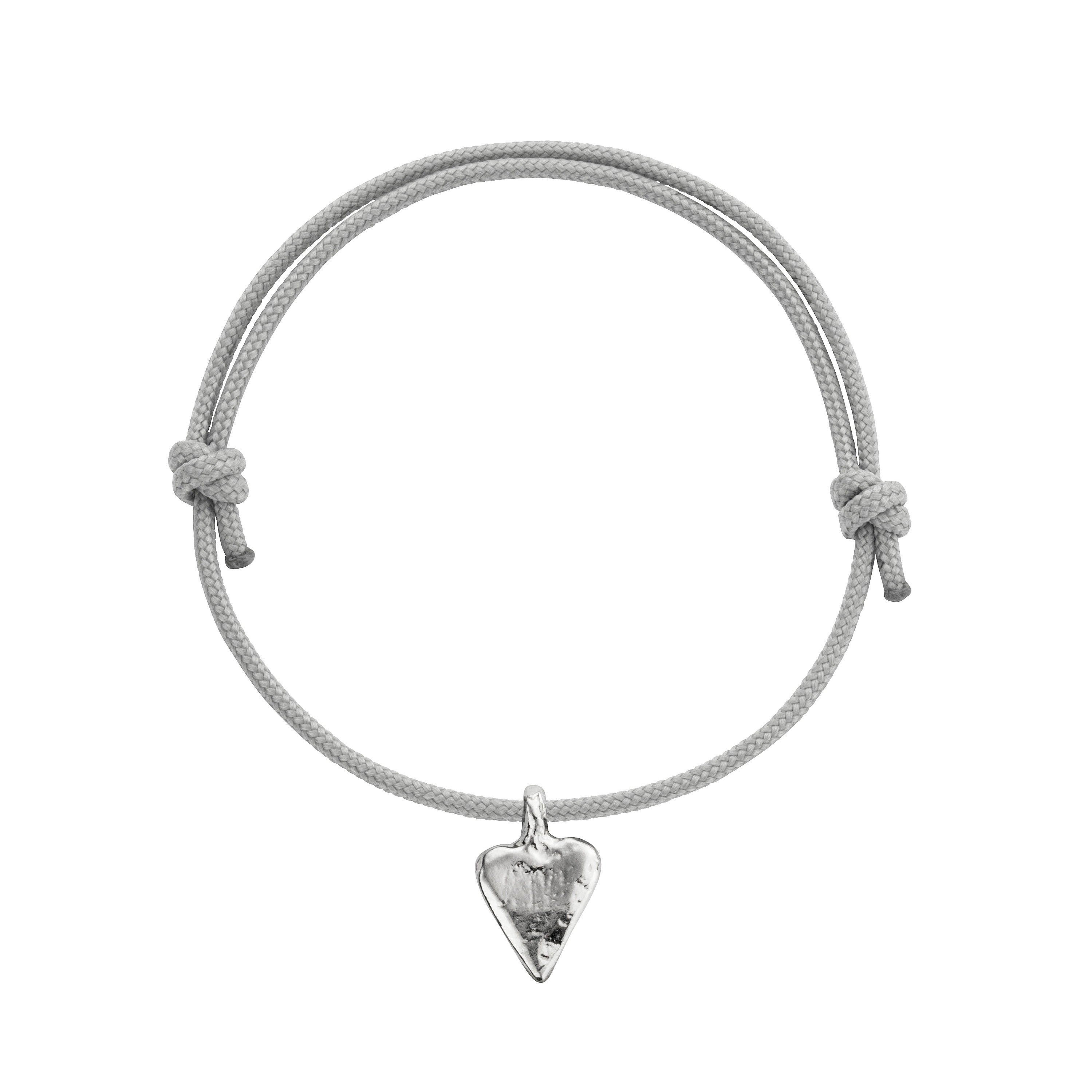 Silver Mini Heart Sailing Rope With Handwriting