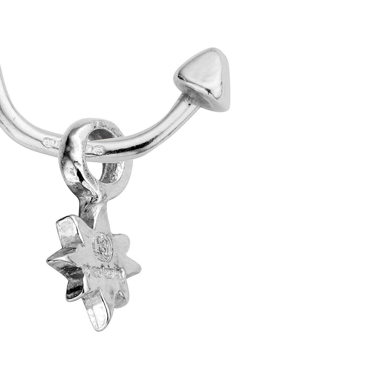 Silver Baby North Star Single Earring Charm