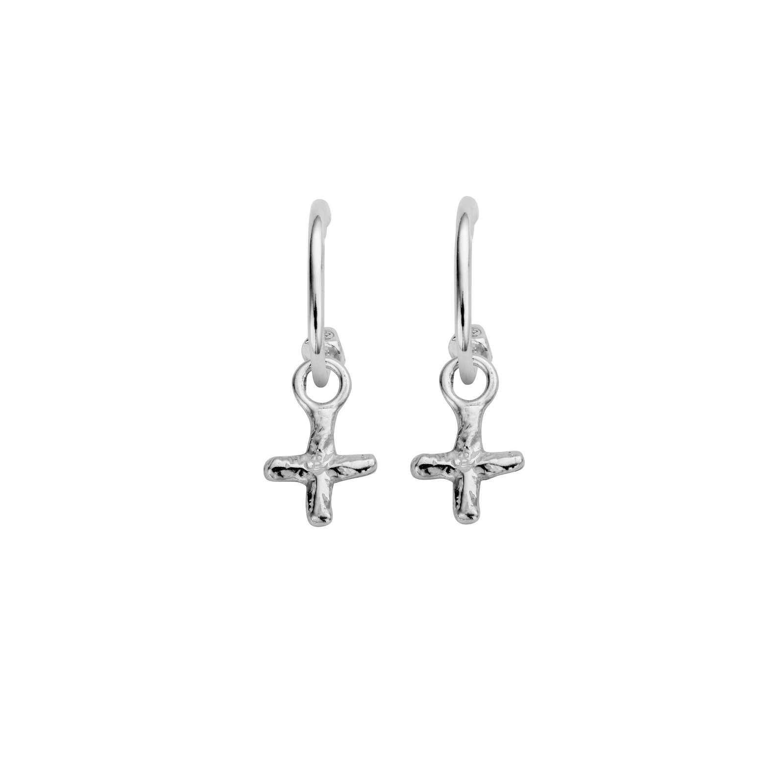 Mini Cupid Hoops With Mini Kiss Charms