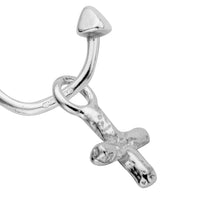 Mini Cupid Hoops With Mini Kiss Charms