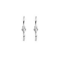 Mini Cupid Hoops With Mini Crescent Moon Charms