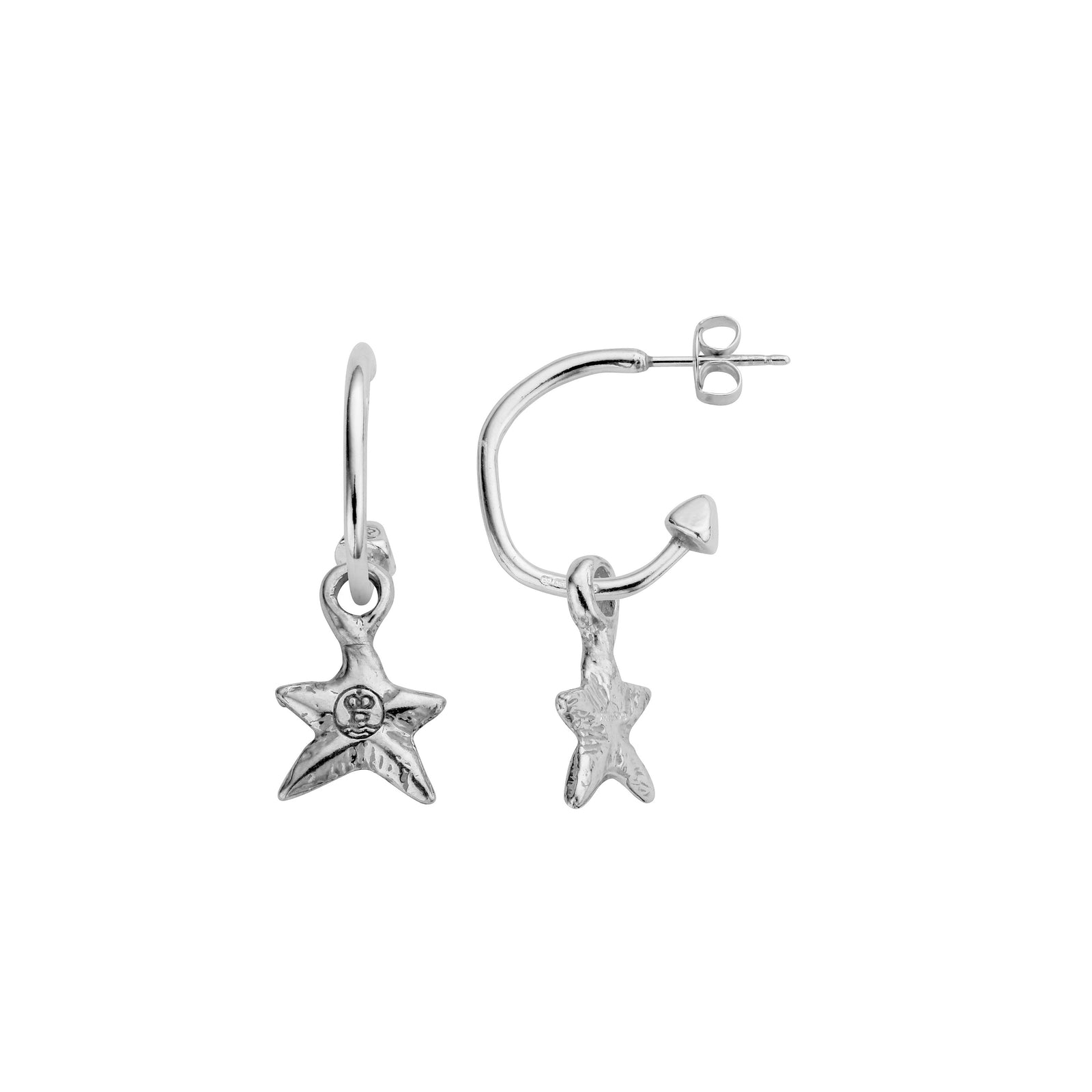 Mini Cupid Hoops With Mini Star Charms