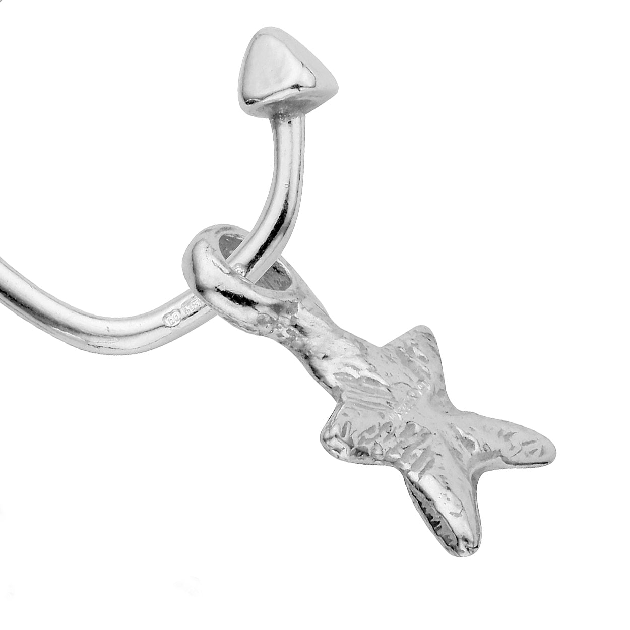 Silver Mini Star Single Earring Charm