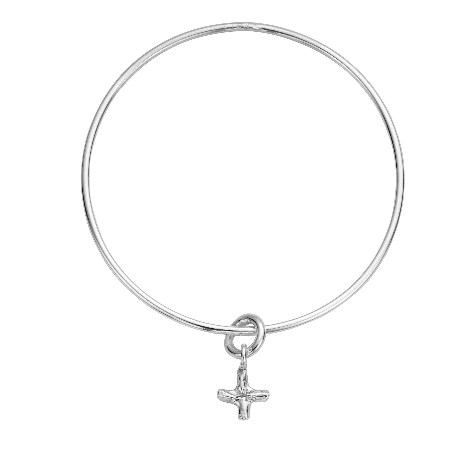 Silver Mini Kiss Bangle