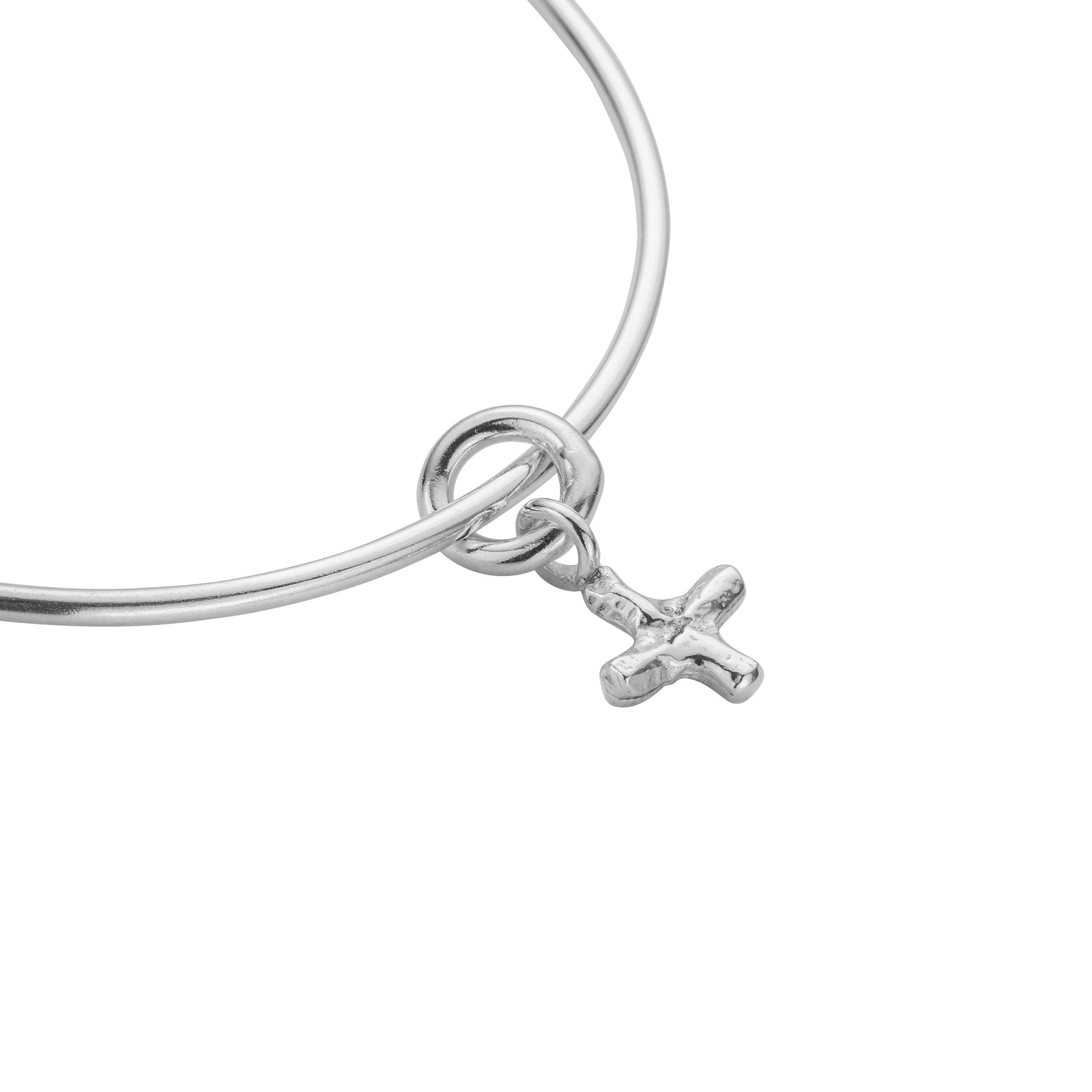 Silver Mini Kiss Bangle
