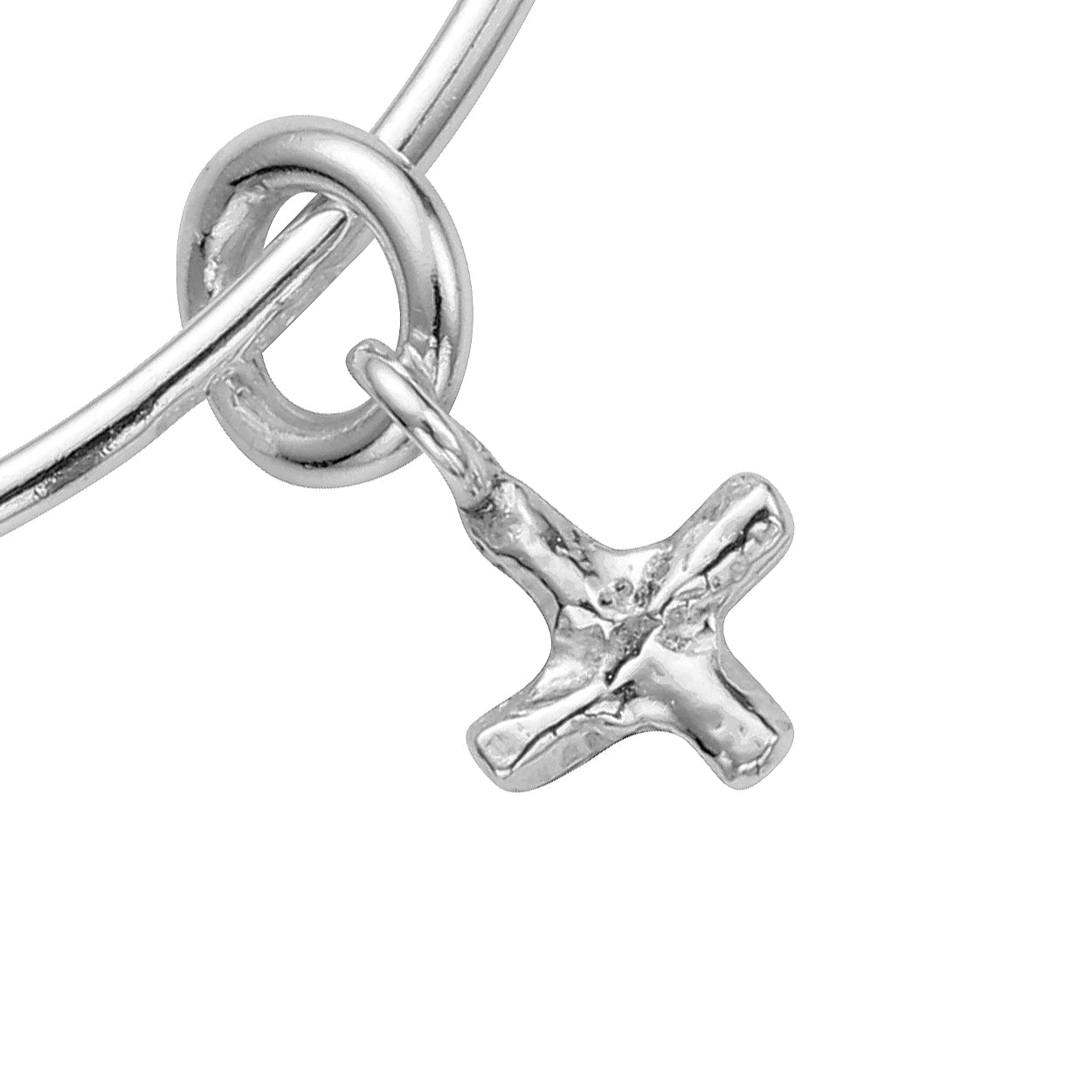 Silver Mini Kiss Bangle