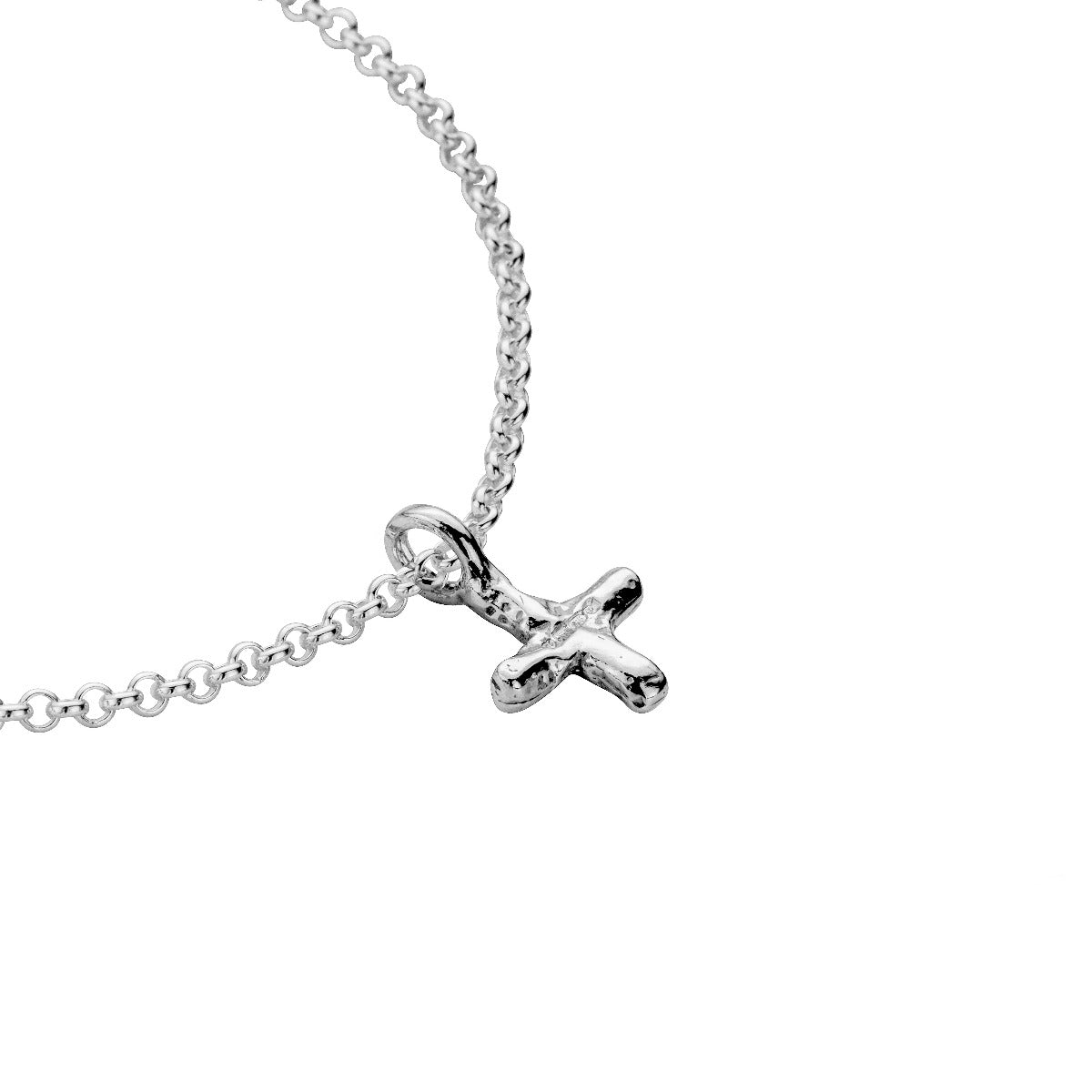 Silver Mini Kiss Chain Bracelet