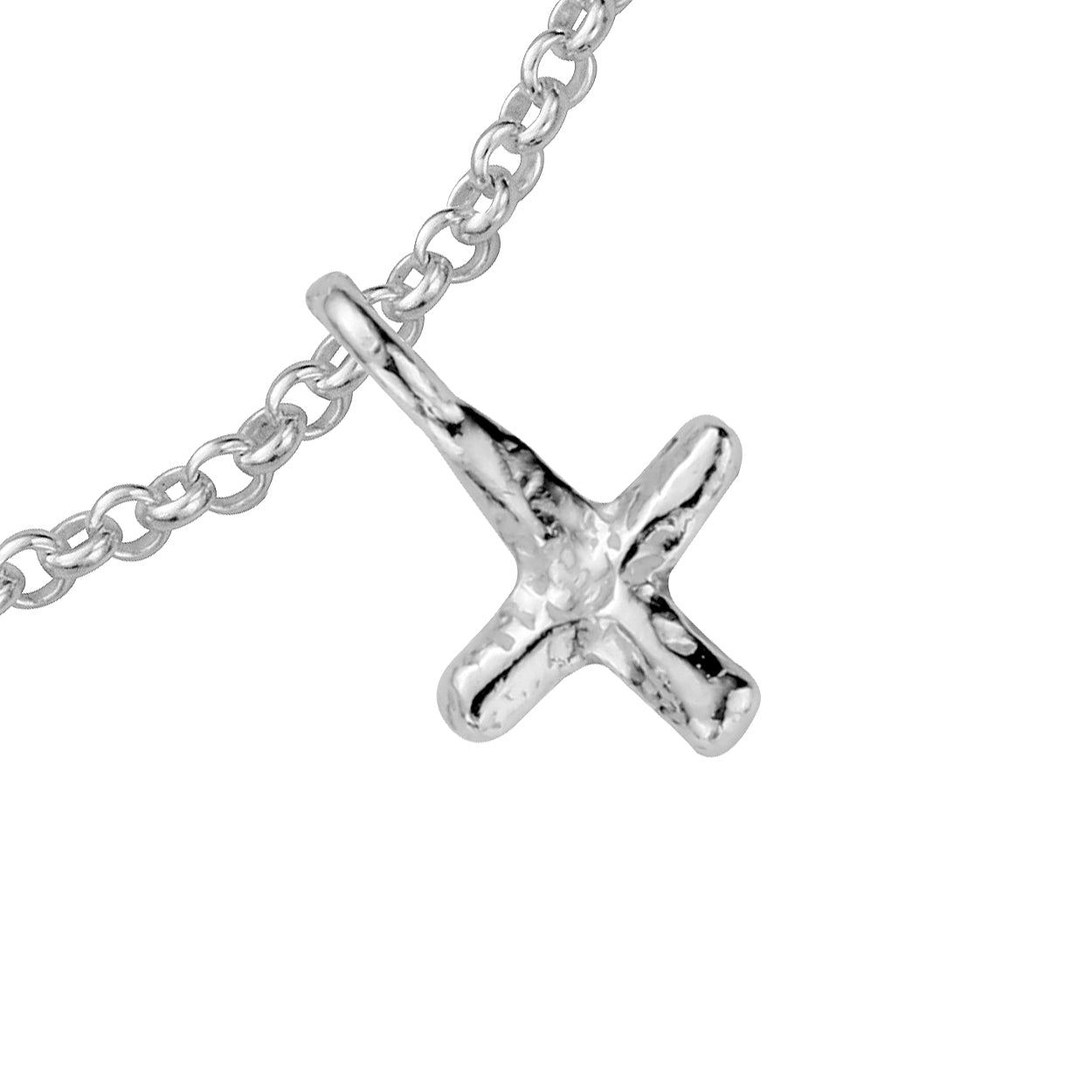 Silver Mini Kiss Chain Bracelet