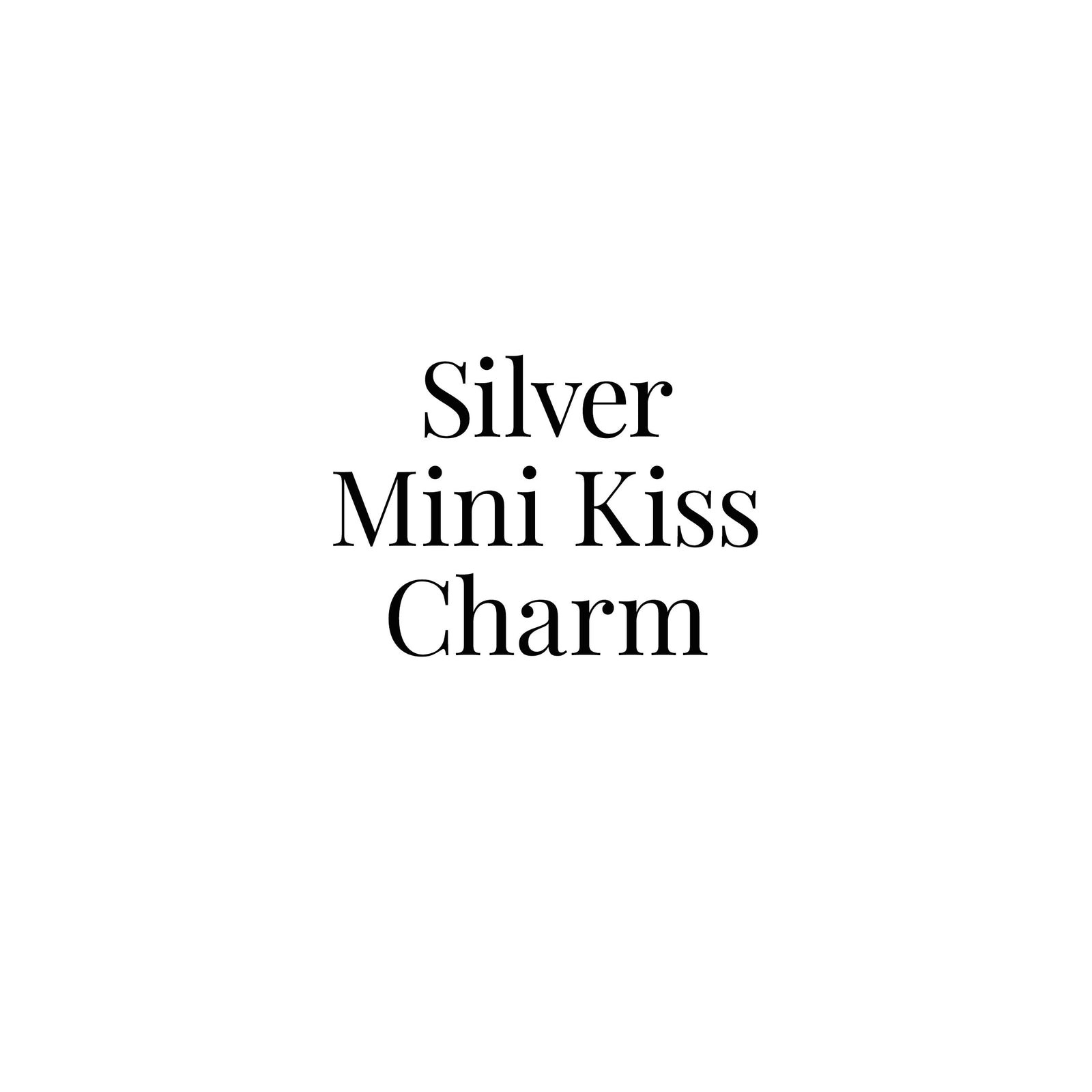 Silver Mini Kiss Charm