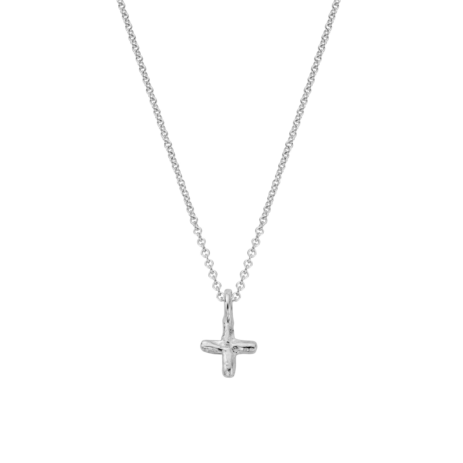 Silver Mini Kiss Necklace