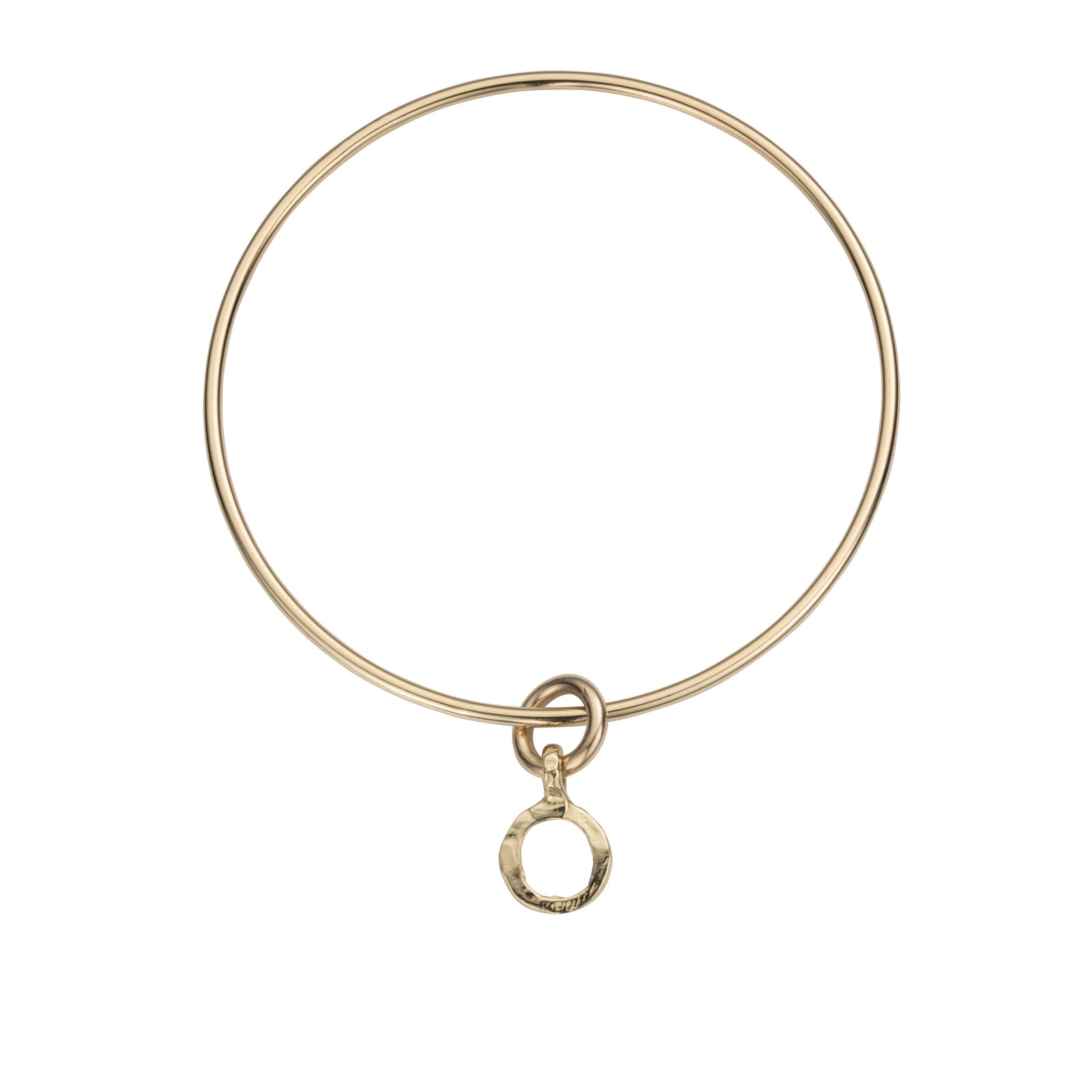 Gold Mini Open Circle Bangle