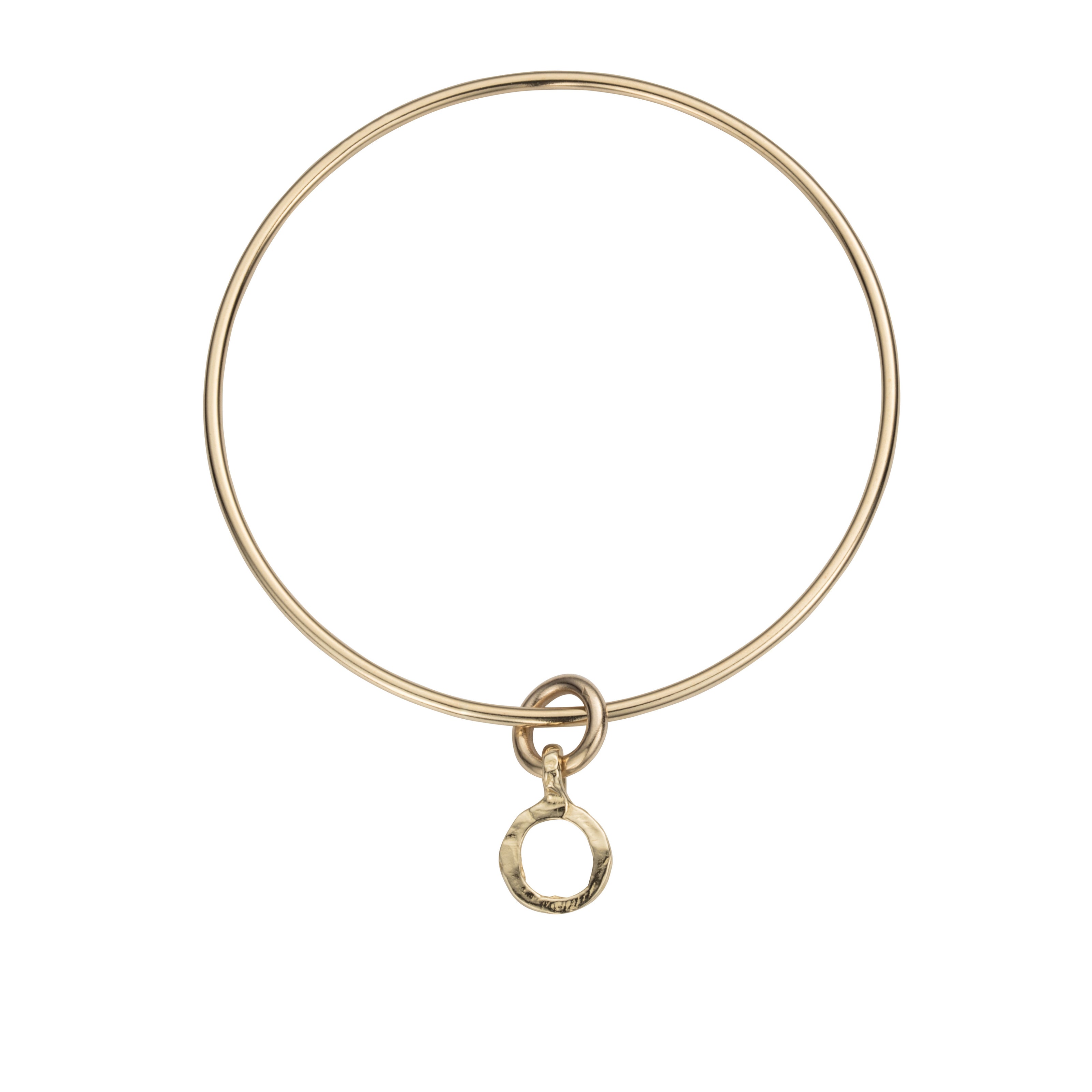Gold Mini Open Circle Bangle