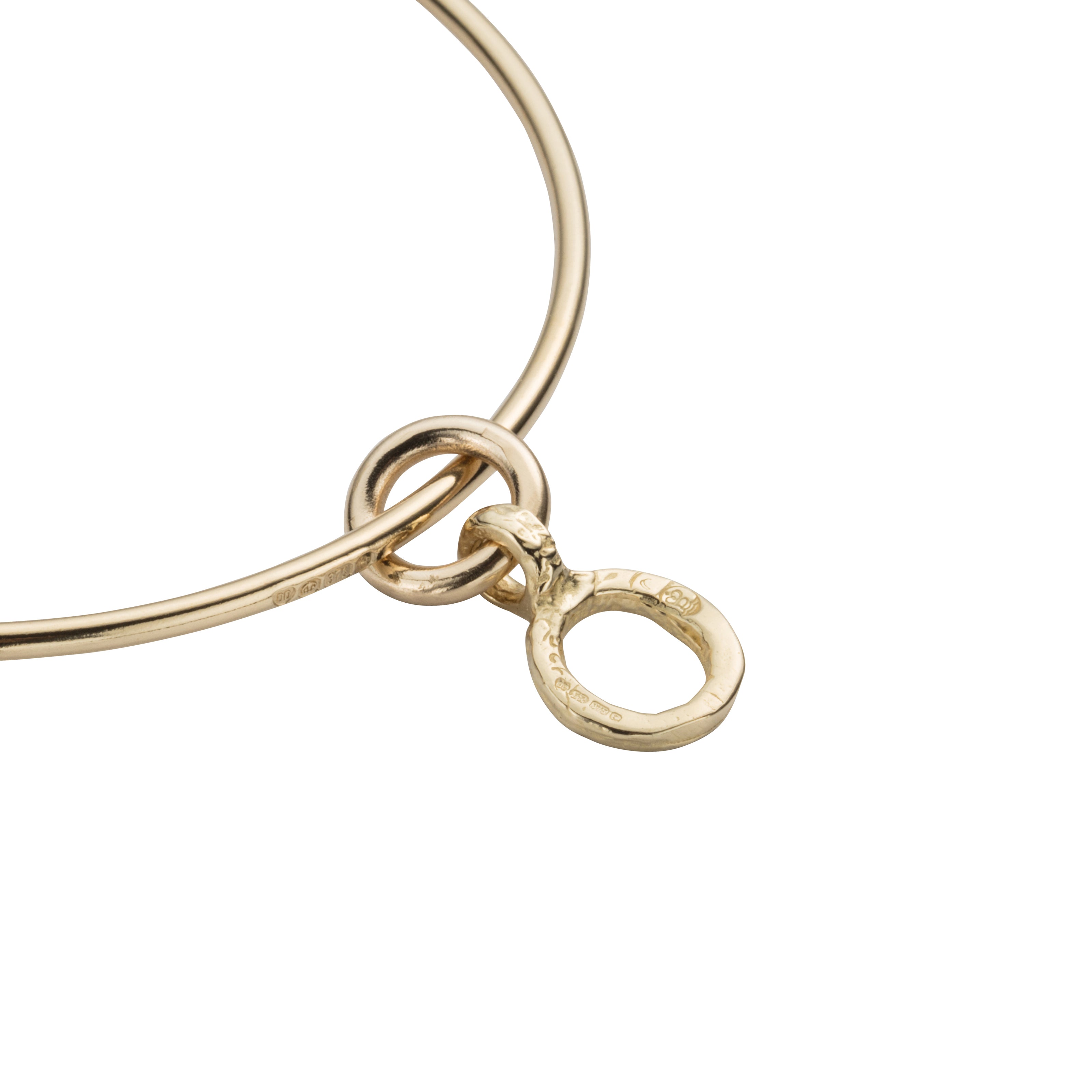 Gold Mini Open Circle Bangle