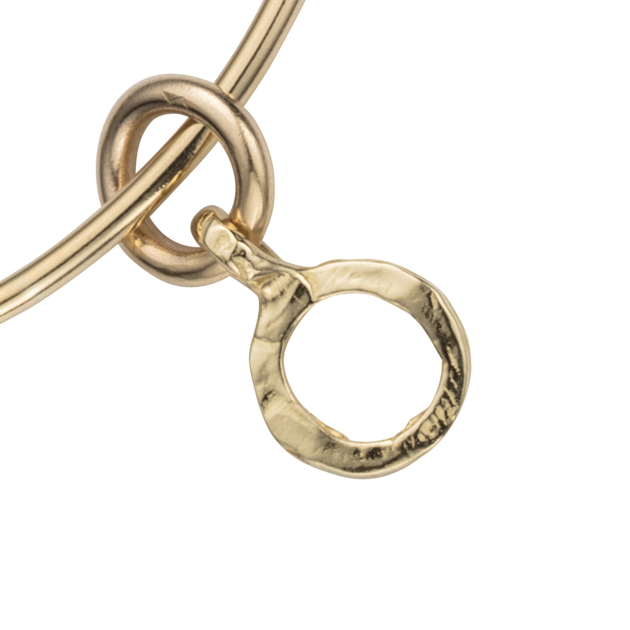 Gold Mini Open Circle Bangle