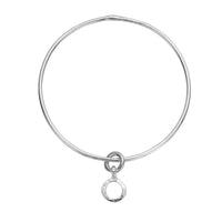 Silver Mini Open Circle Bangle