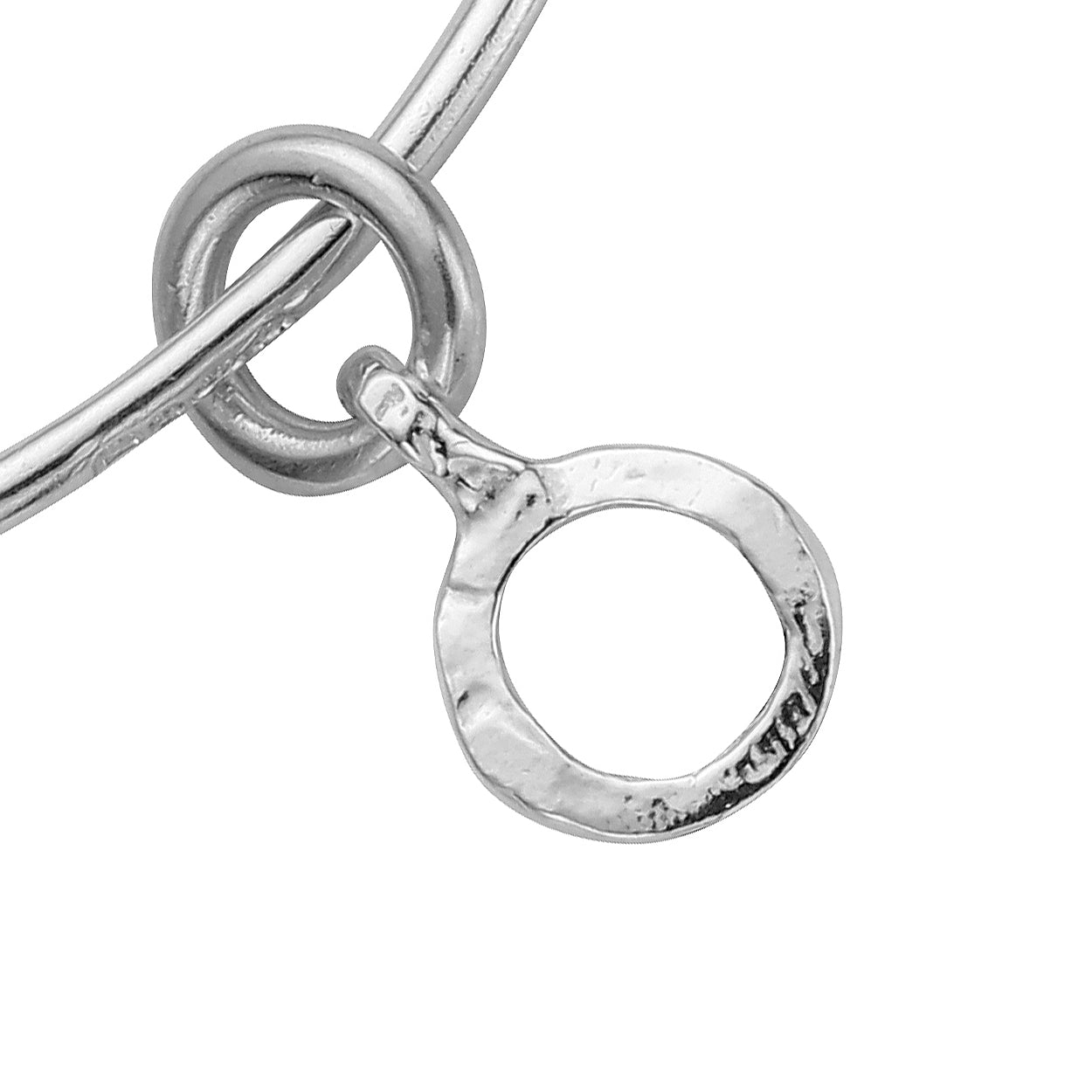 Silver Mini Open Circle Bangle