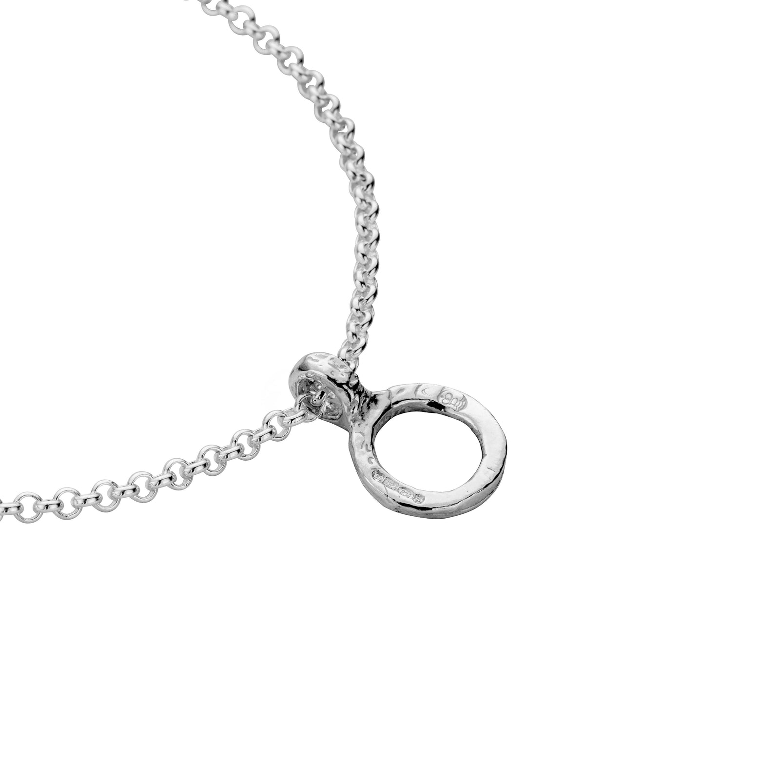 Silver Mini Open Circle Chain Bracelet