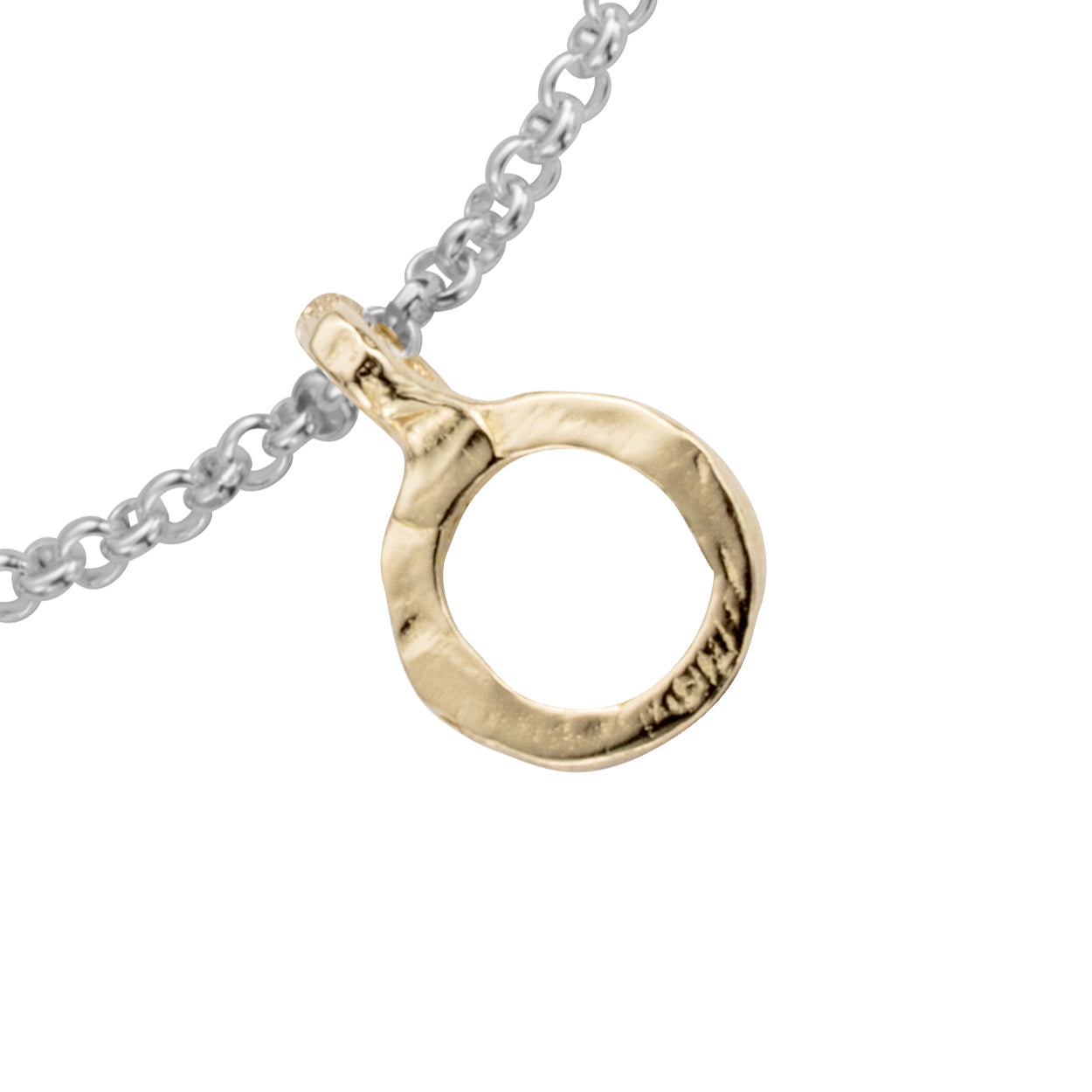 Silver & Gold Mini Open Circle Chain Bracelet