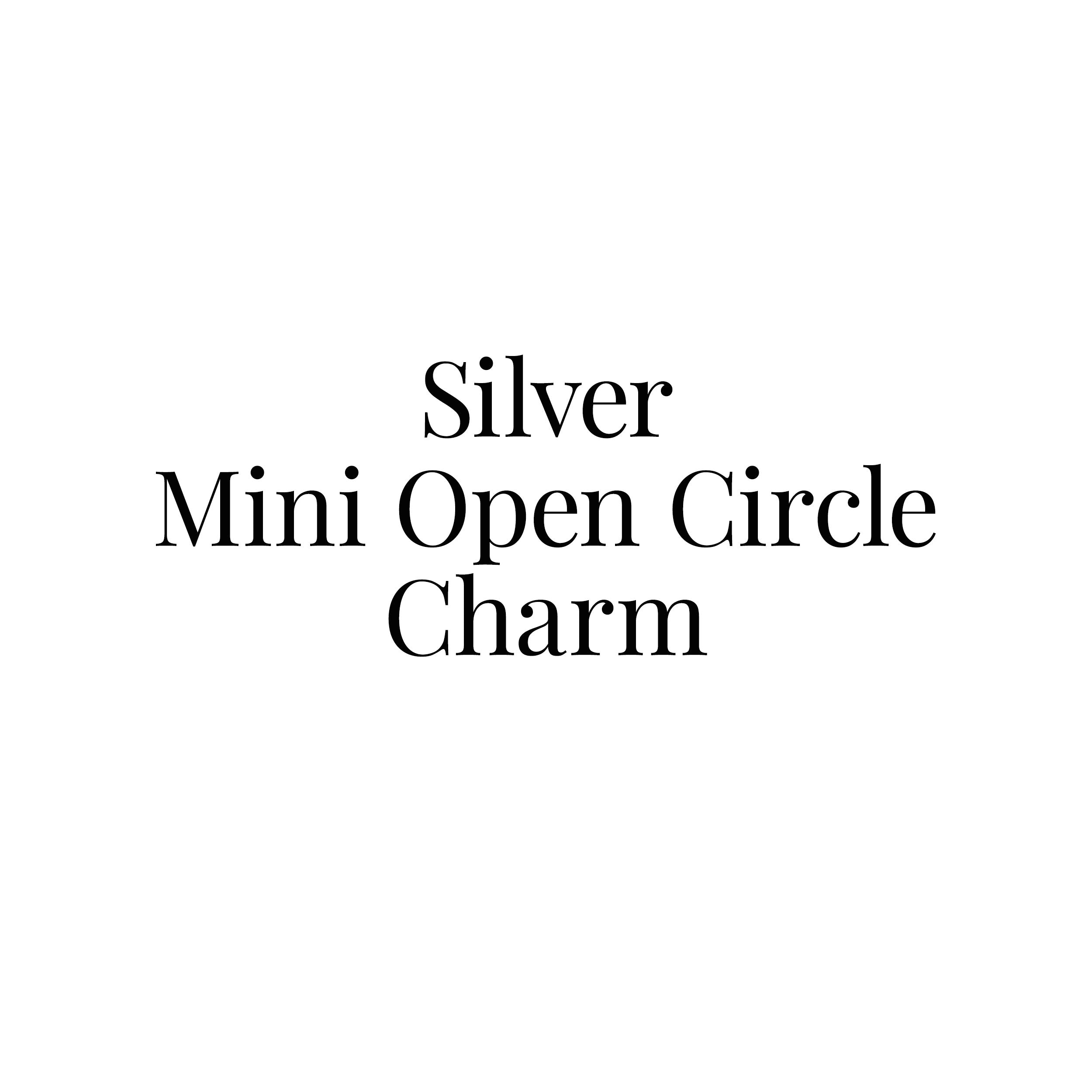 Silver Mini Open Circle Charm