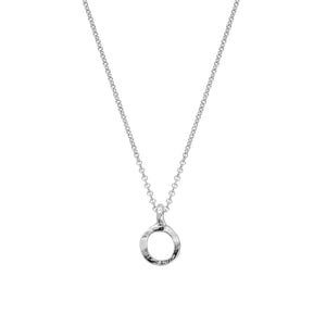 Silver Mini Open Circle Necklace