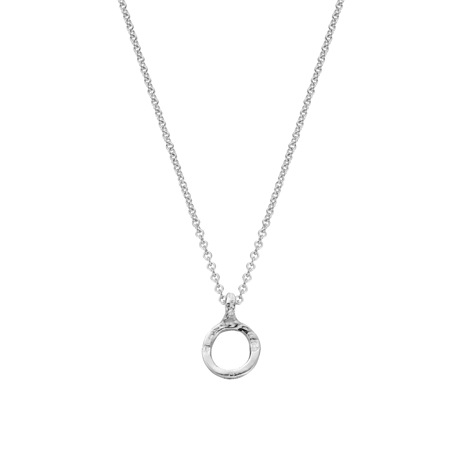 Silver Mini Open Circle Necklace