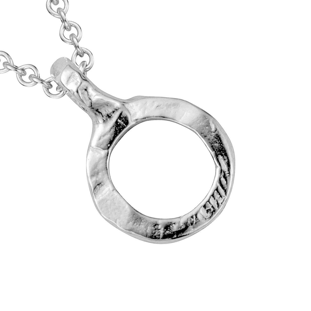 Silver Mini Open Circle Necklace