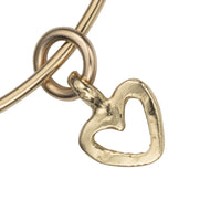 Gold Mini Open Heart Bangle