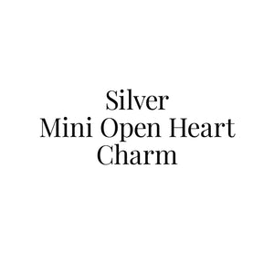 Silver Mini Open Heart Charm