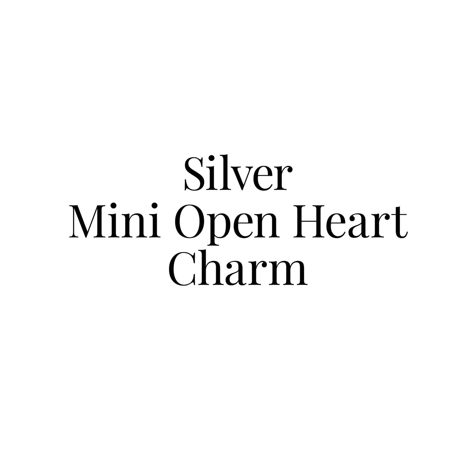 Silver Mini Open Heart Charm