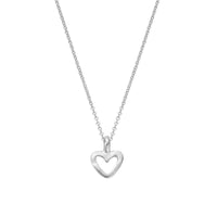 Silver Mini Open Heart Necklace