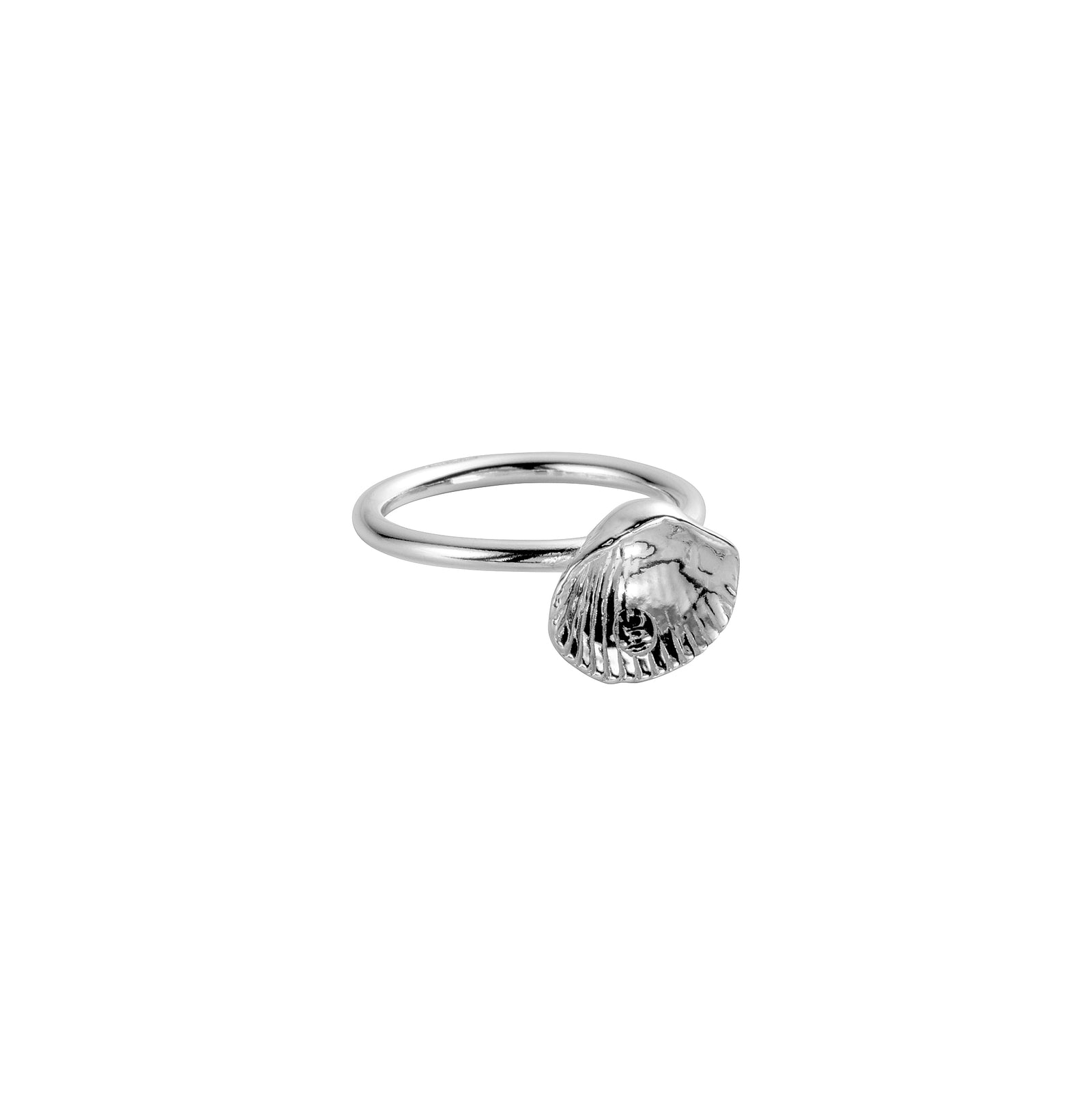 Silver Love Struck Mini Shell Ring