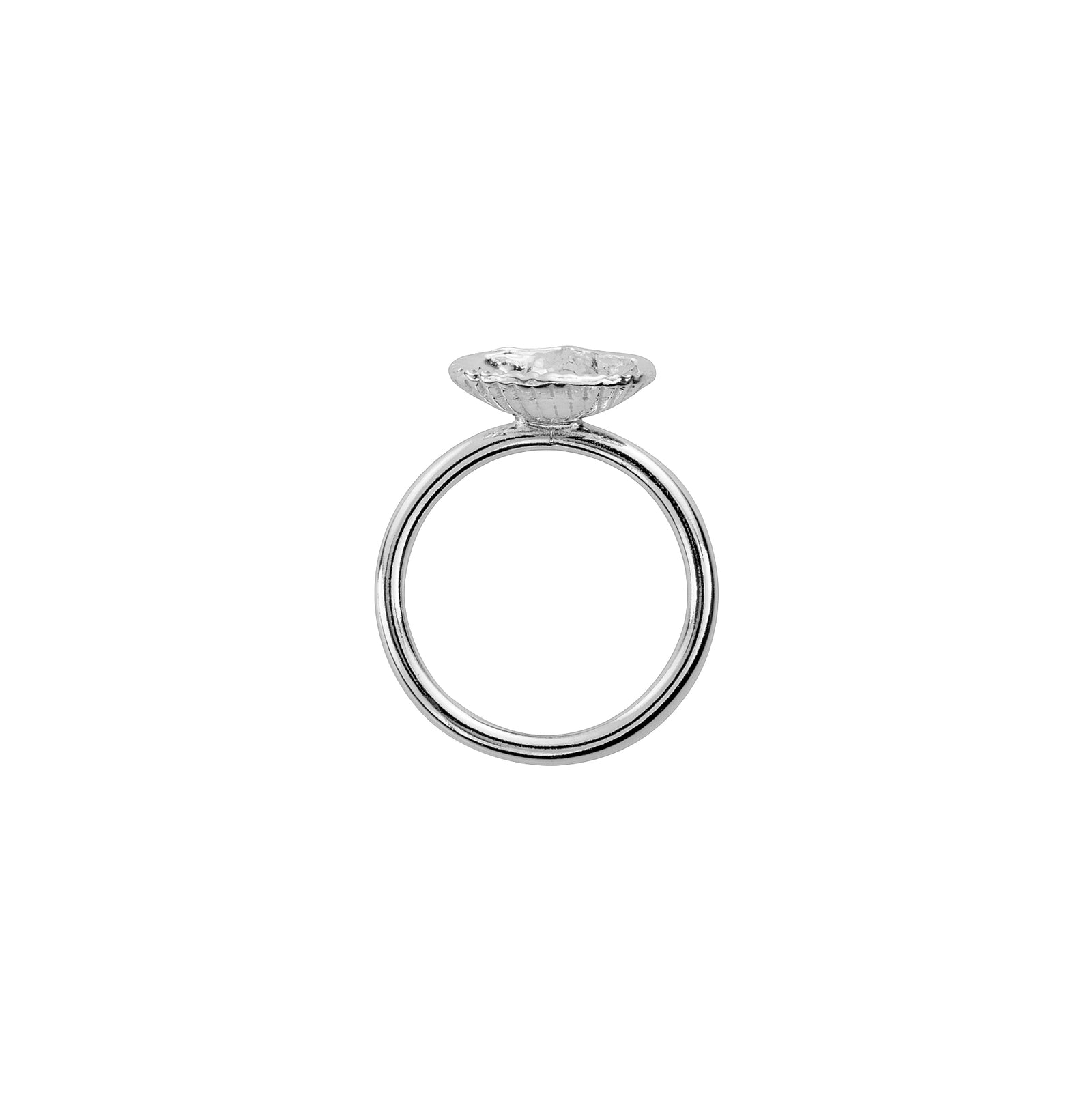 Silver Love Struck Mini Shell Ring