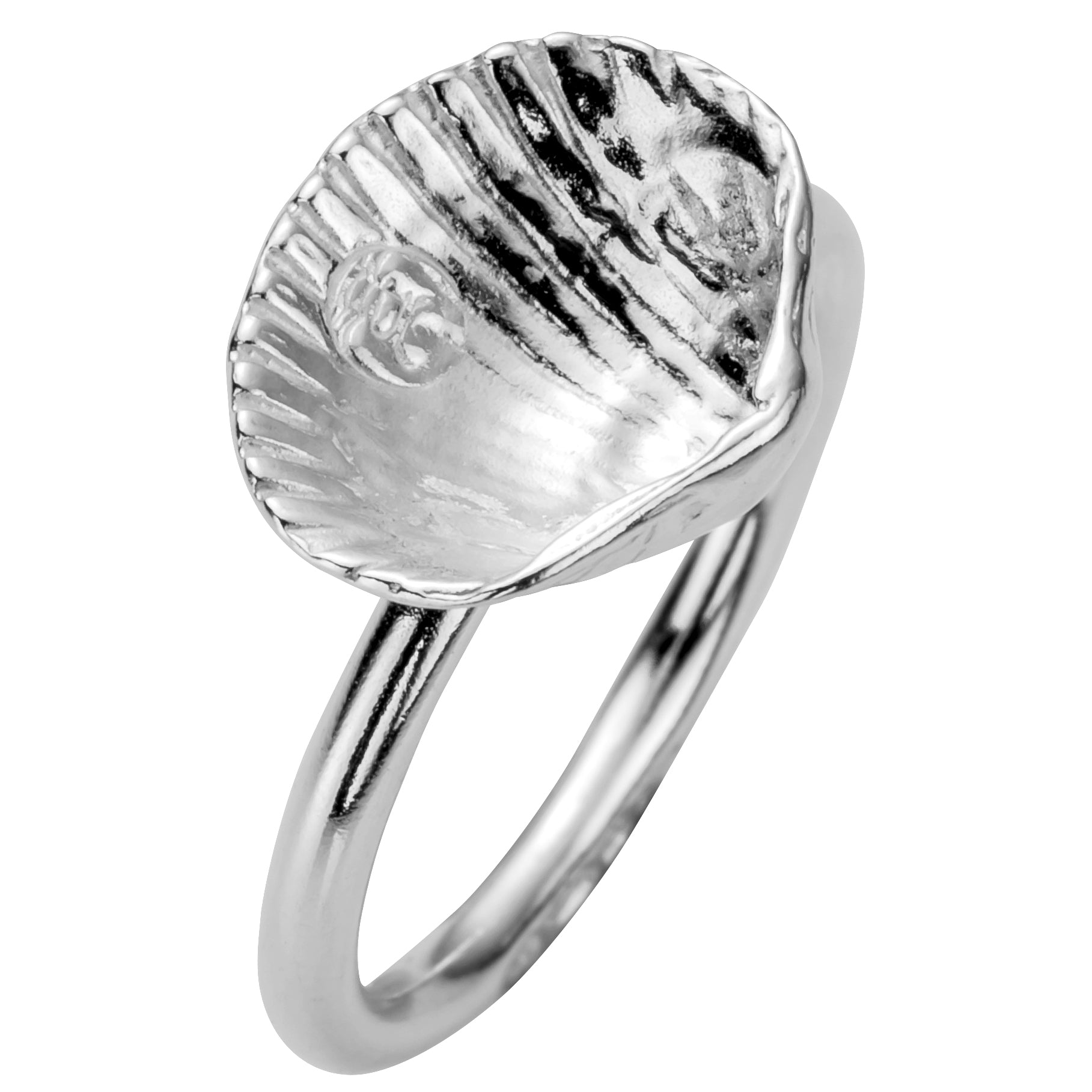 Silver Love Struck Mini Shell Ring