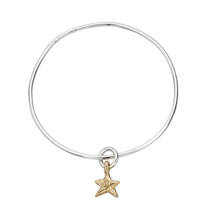 Silver & Gold Mini Star Bangle