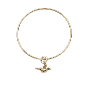 Gold Mini Turtle Dove Bangle