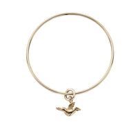 Gold Mini Turtle Dove Bangle