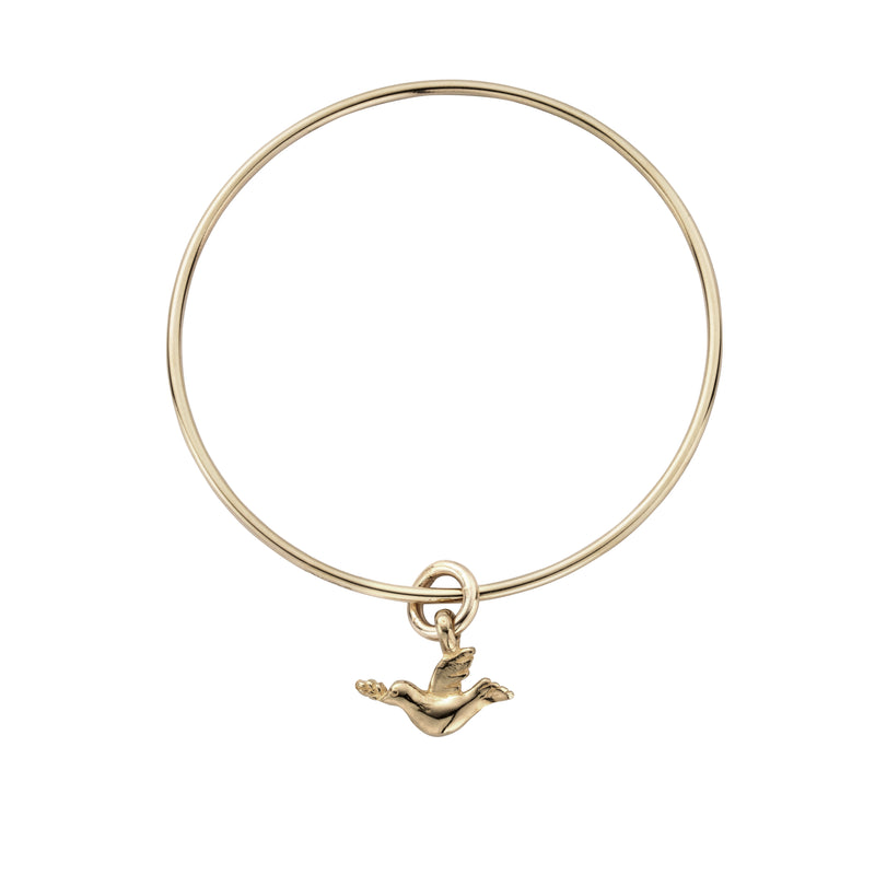 Gold Mini Turtle Dove Bangle