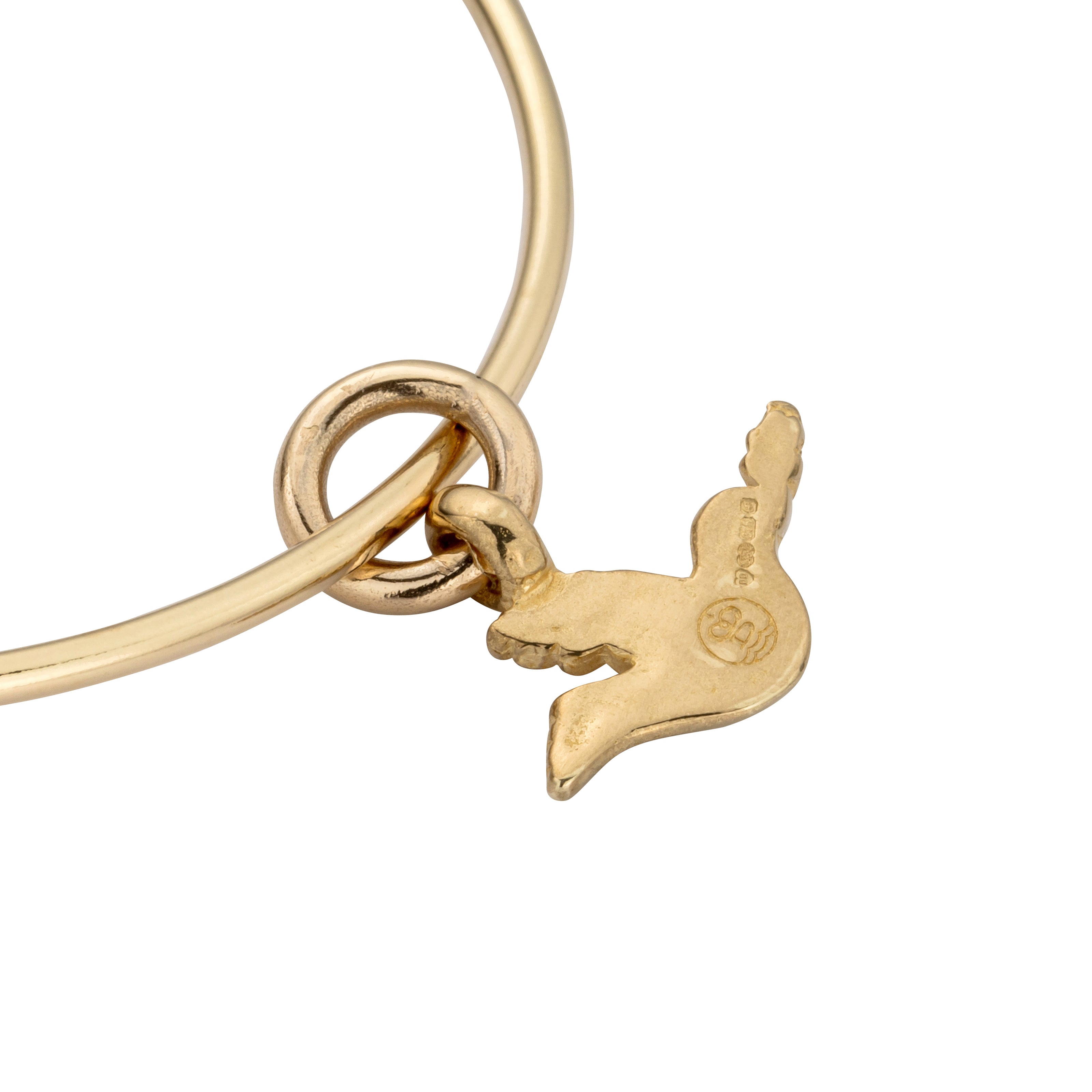 Gold Mini Turtle Dove Bangle