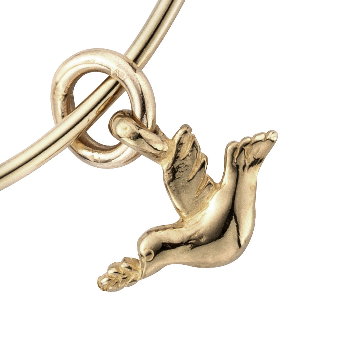 Gold Mini Turtle Dove Bangle