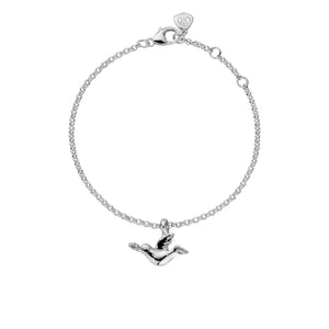 Silver Mini Turtle Dove Chain Bracelet