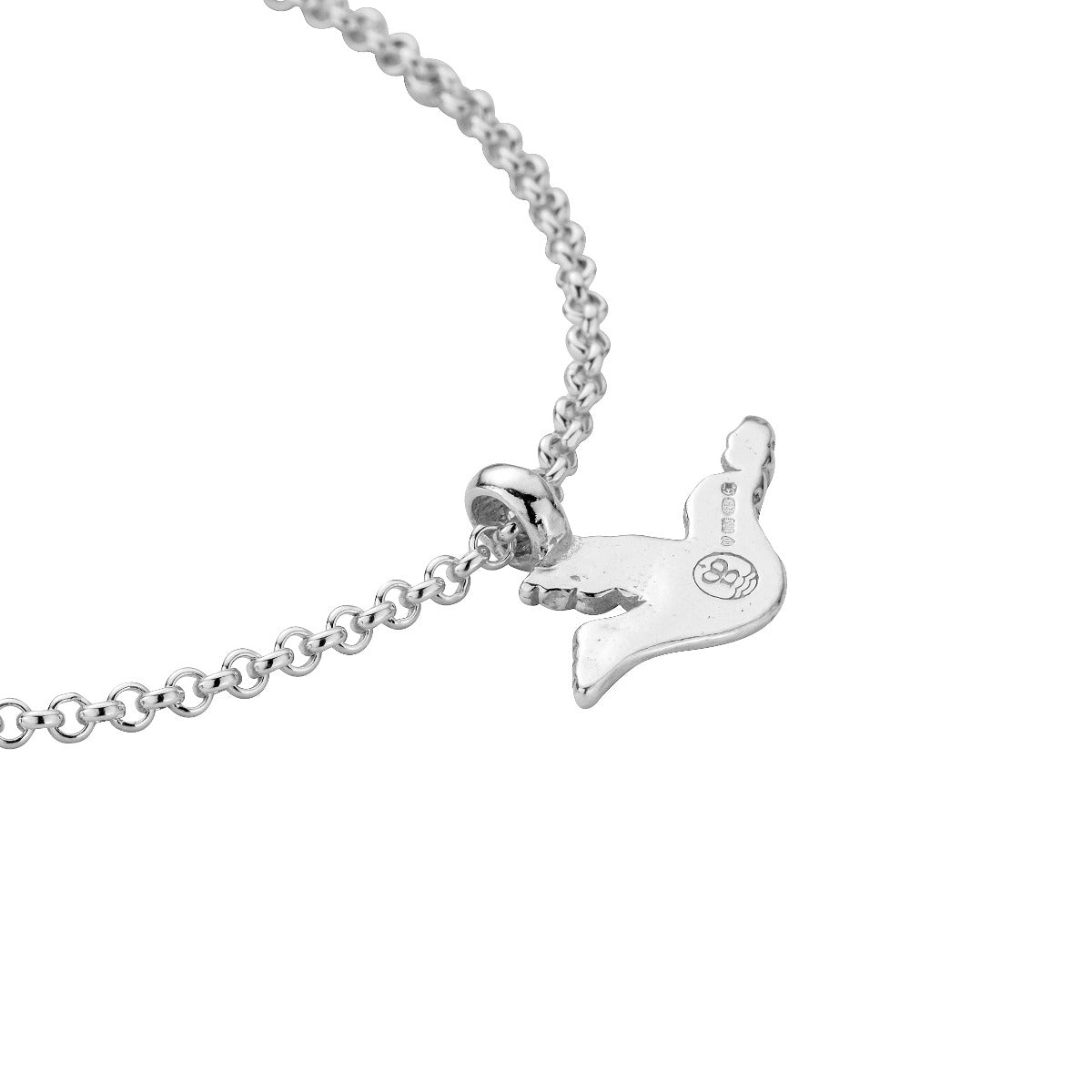 Silver Mini Turtle Dove Chain Bracelet